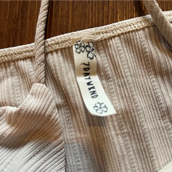 Tan cinched tank top tan camisole tan cami beige tank top beige camisole - Picture 3 of 3